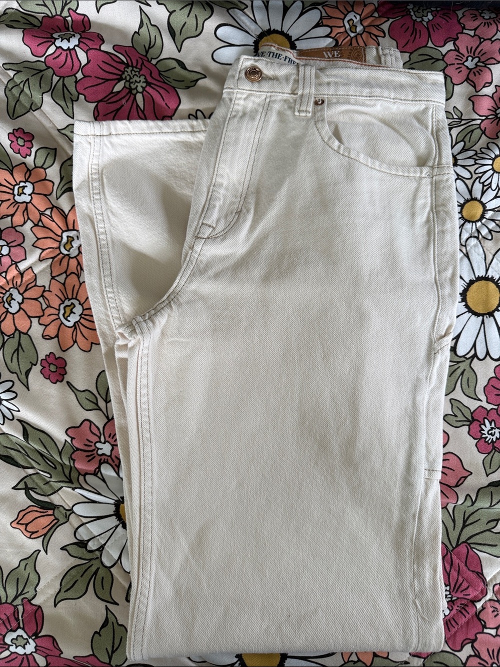 We The Free Cream Tinsley High-Rise Jeans
